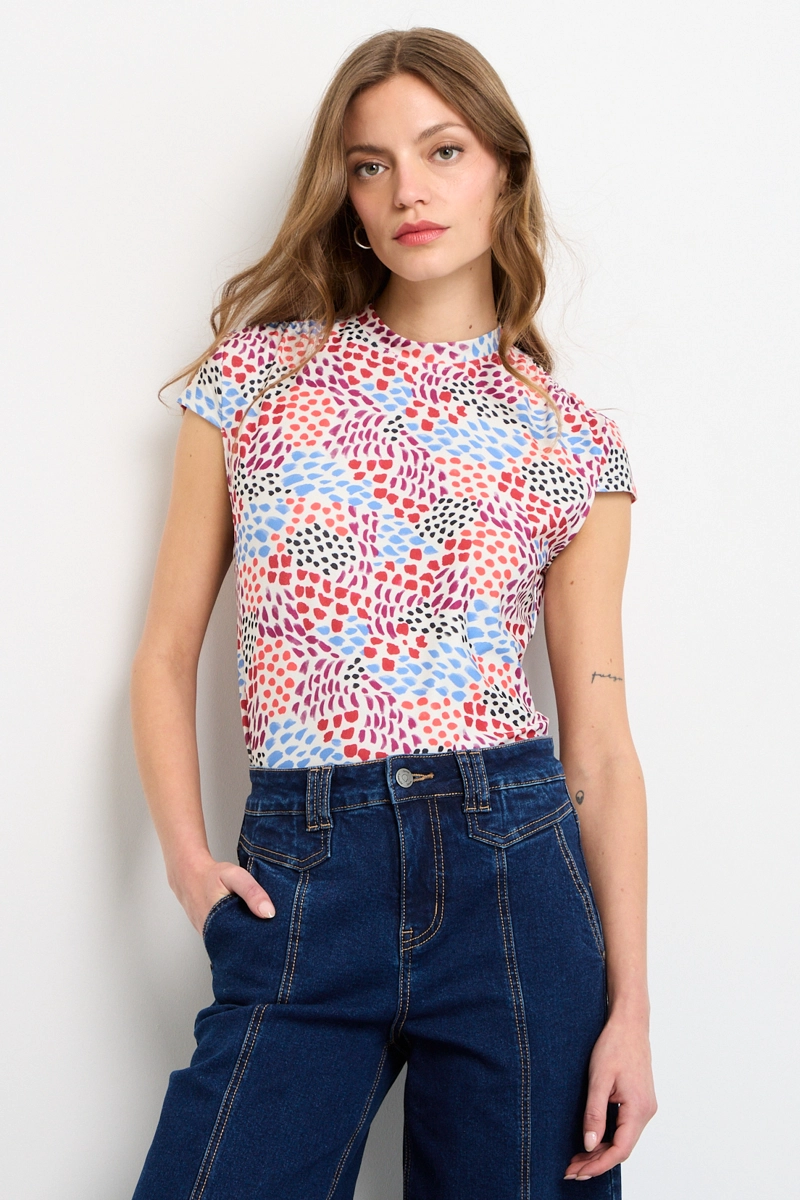 POLERA MANGA CORTA ROJO MUJER IO - 2