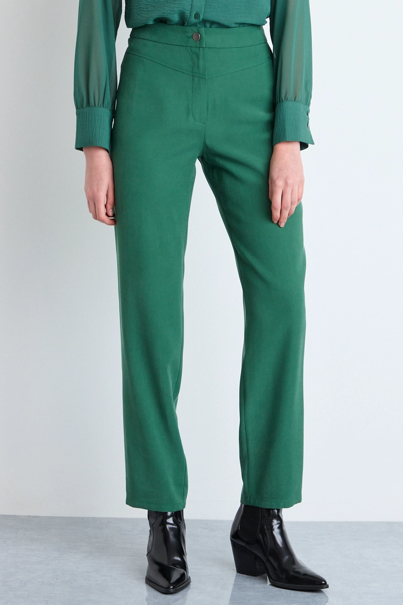 PANTALON VERDE OLIVA MUJER IO - 3
