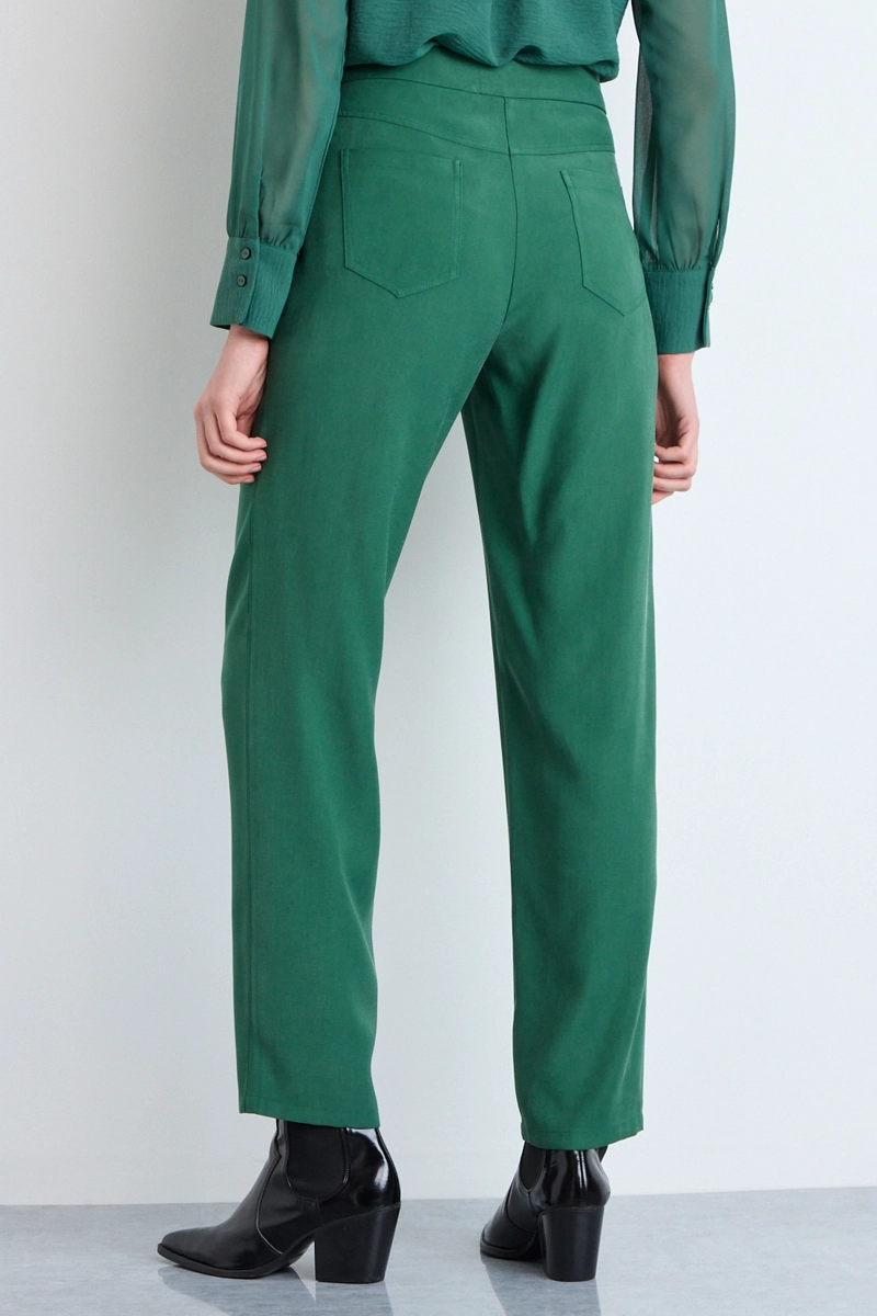 PANTALON VERDE OLIVA MUJER IO - 4