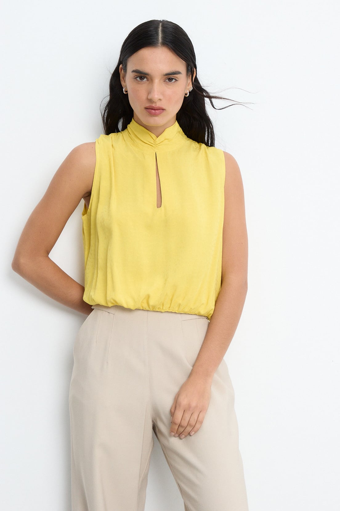 BLUSAS SIN MANGA AMARILLO MUJER IO - 1