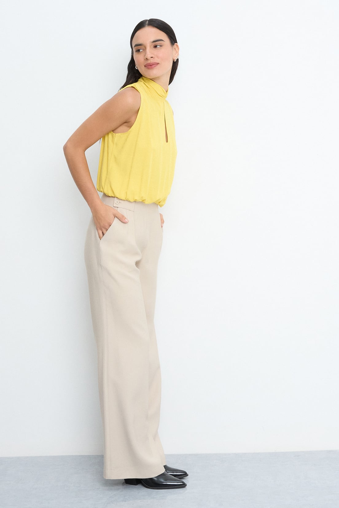 BLUSAS SIN MANGA AMARILLO MUJER IO - 5
