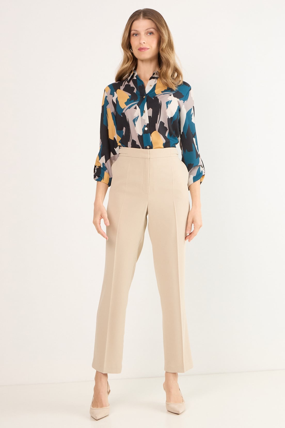 PANTALON BEIGE MUJER MAGRIFFE - 1