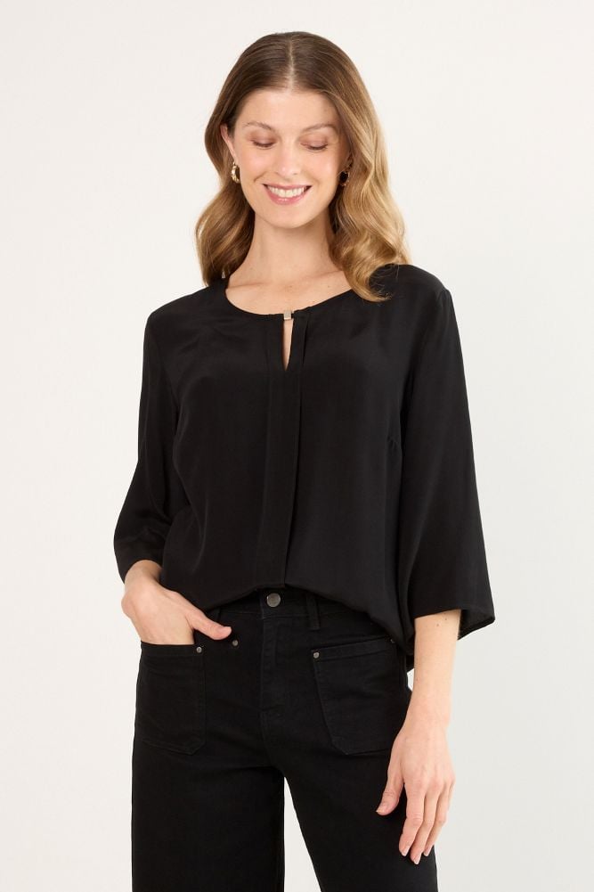 BLUSAS MANGA LARGA NEGRO MUJER MAGRIFFE - 1