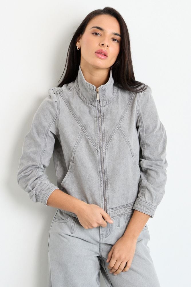 CHAQUETA GRIS MUJER IO - 1