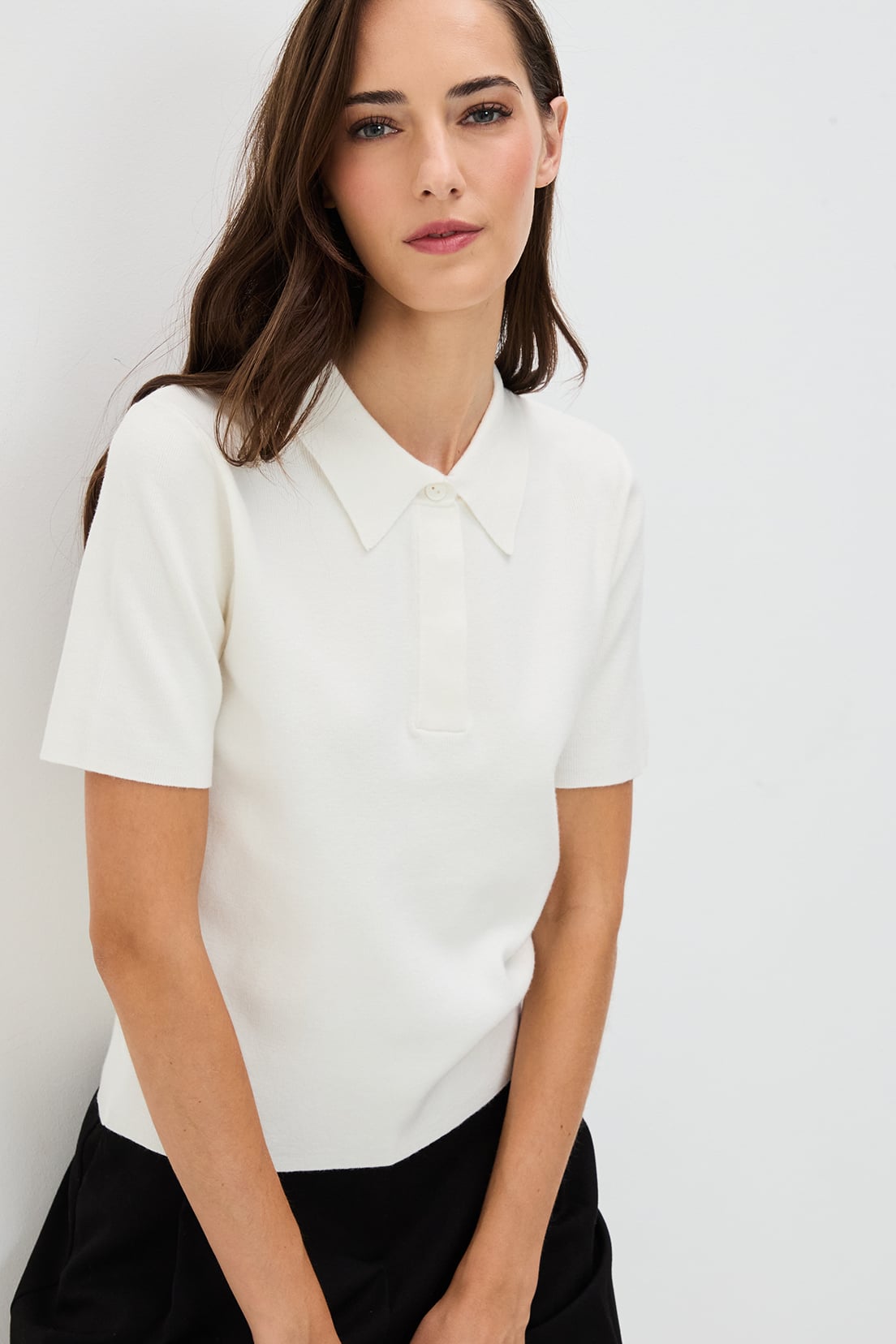 POLERA MANGA CORTA BLANCO MUJER IO - 1