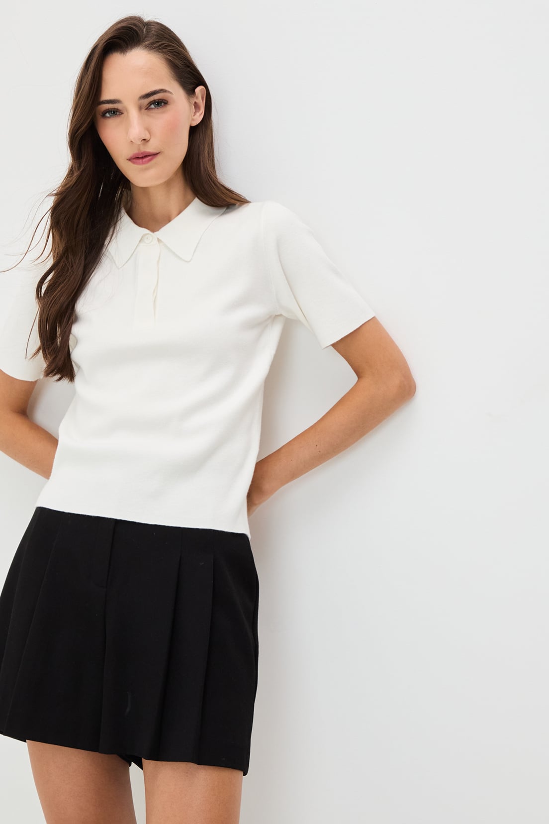 POLERA MANGA CORTA BLANCO MUJER IO - 2