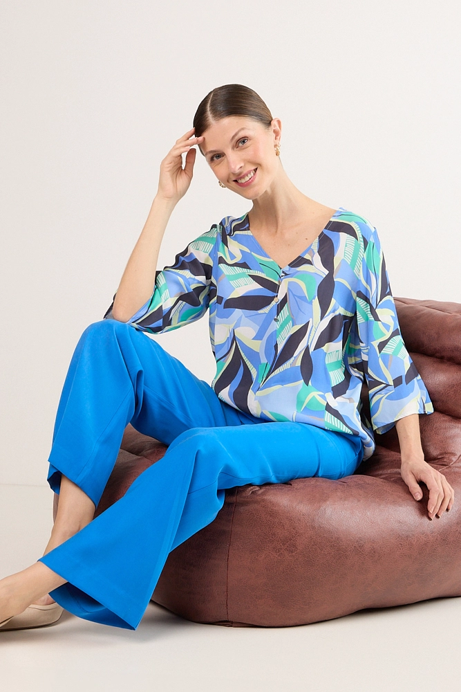 BLUSAS MANGA LARGA CELESTE MUJER MAGRIFFE - 5