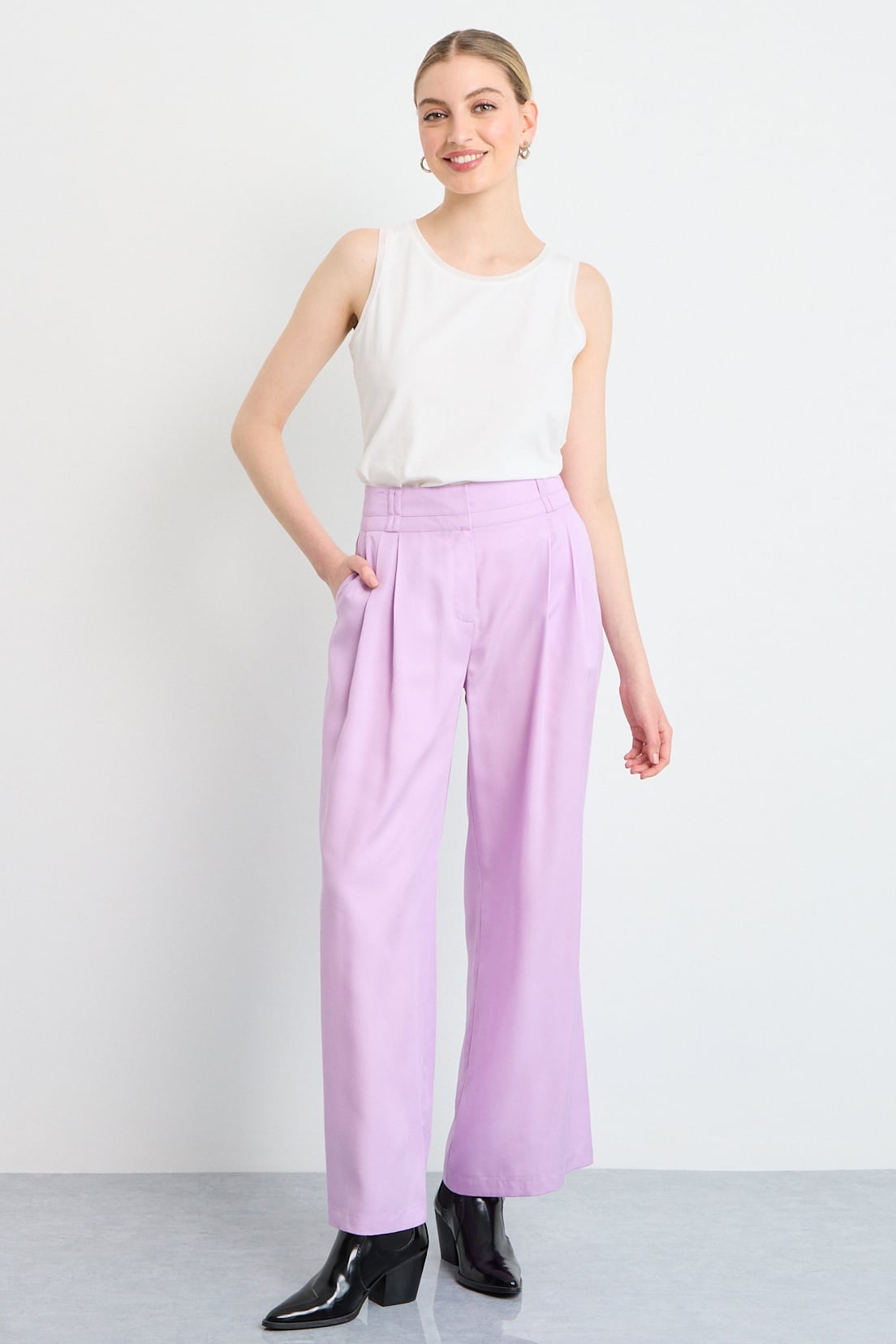 PANTALON MORADO MUJER IO - 1