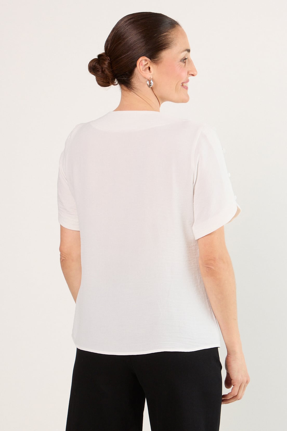 BLUSAS MANGA CORTA BLANCO MUJER MAGRIFFE - 3