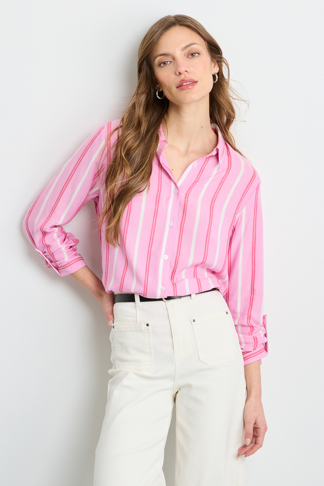 BLUSAS MANGA LARGA ROSA MUJER IO - 1