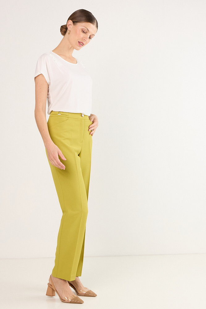 PANTALON VERDE MUJER MAGRIFFE - 5