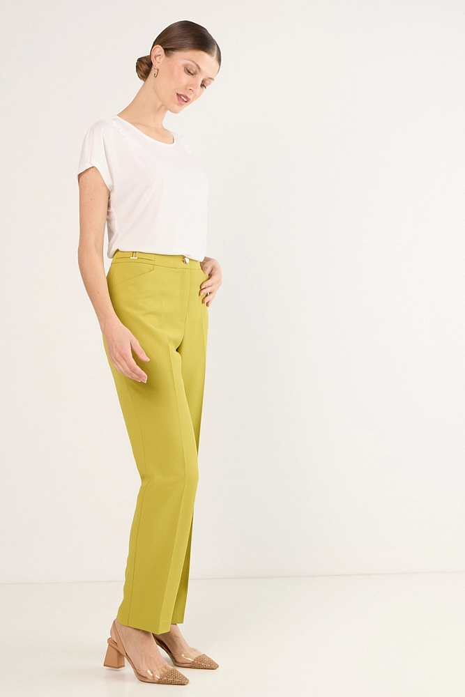 PANTALON VERDE MUJER MAGRIFFE - 5