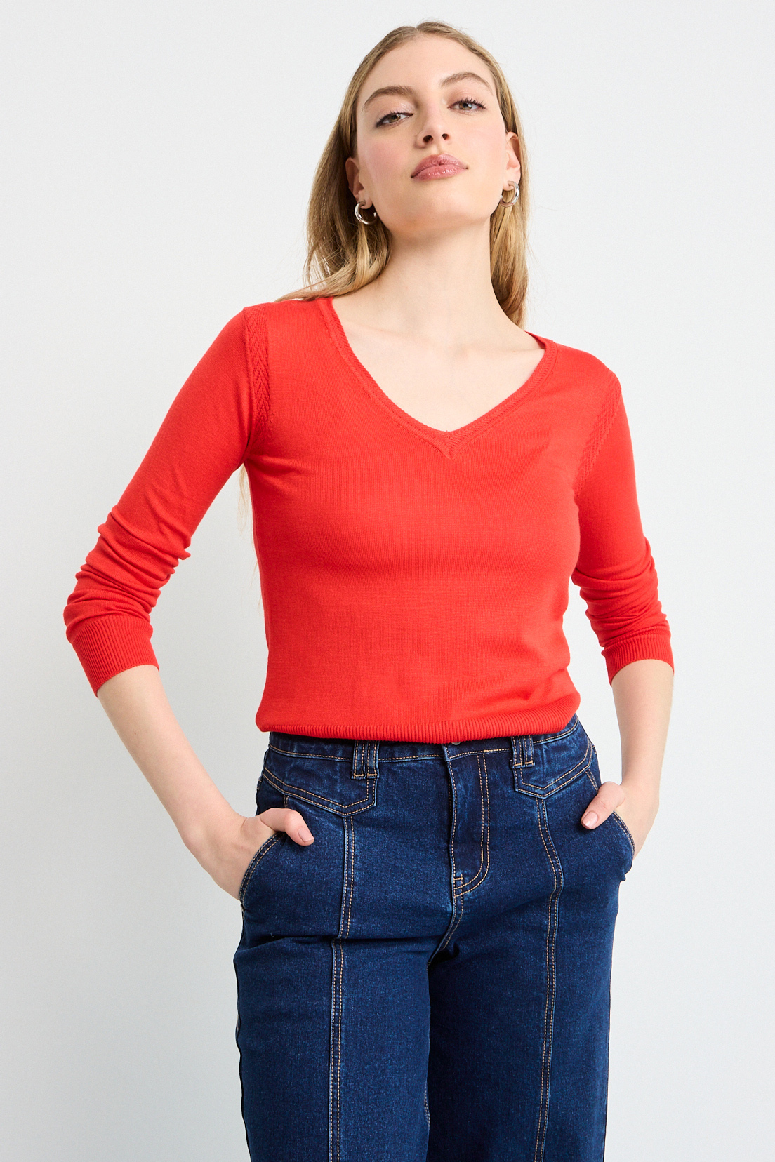 SWEATER ROJO MUJER IO - 1