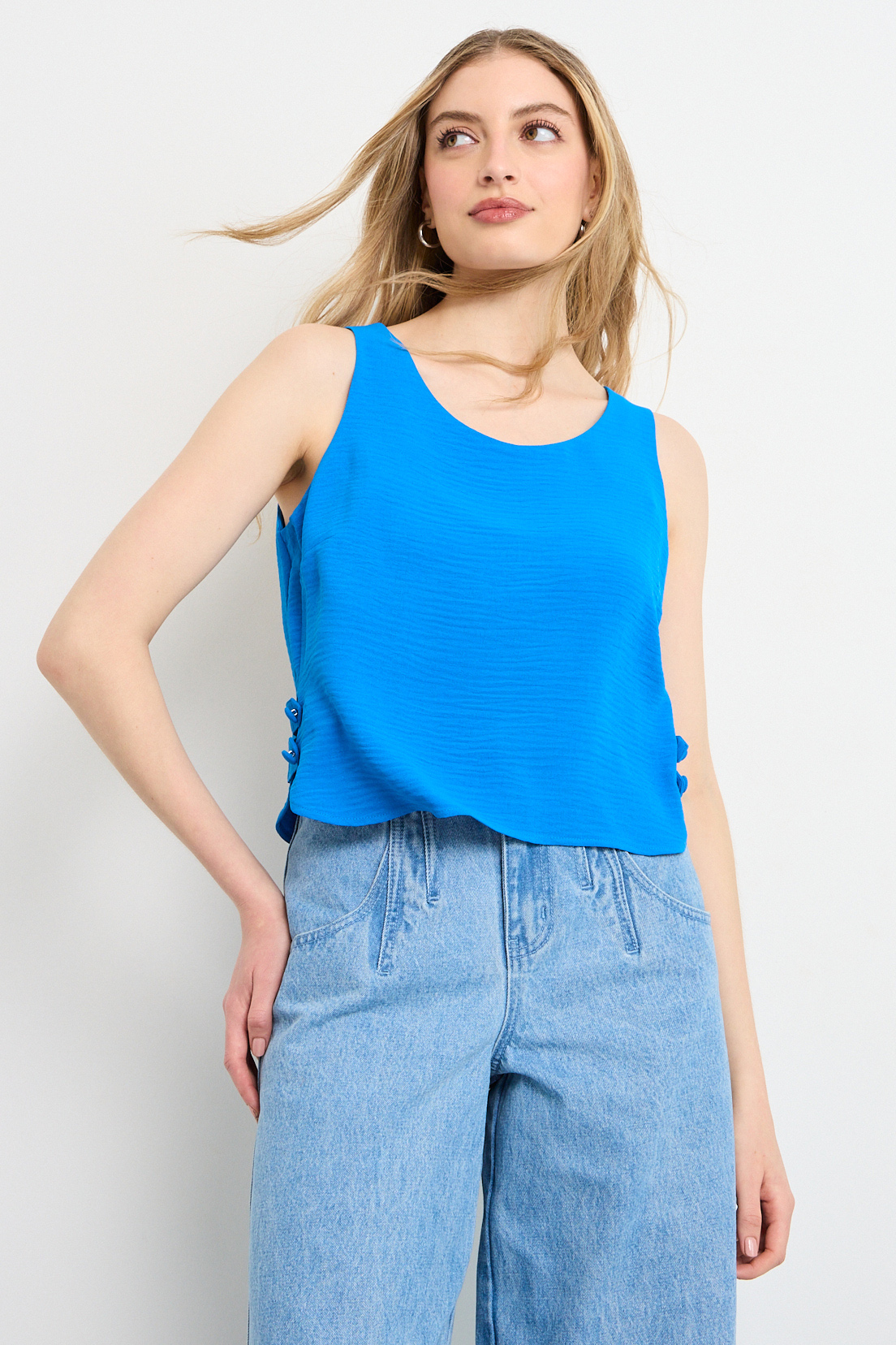 BLUSAS SIN MANGA AZUL MUJER IO - 1