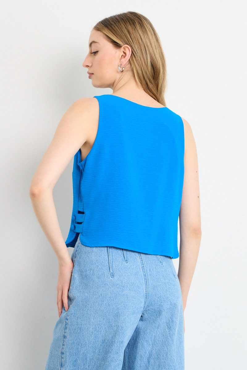 BLUSAS SIN MANGA AZUL MUJER IO - 2