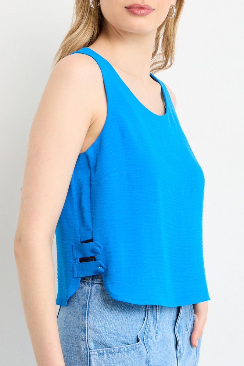 BLUSAS SIN MANGA AZUL MUJER IO - 3