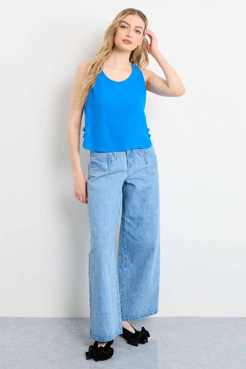 BLUSAS SIN MANGA AZUL MUJER IO - 4