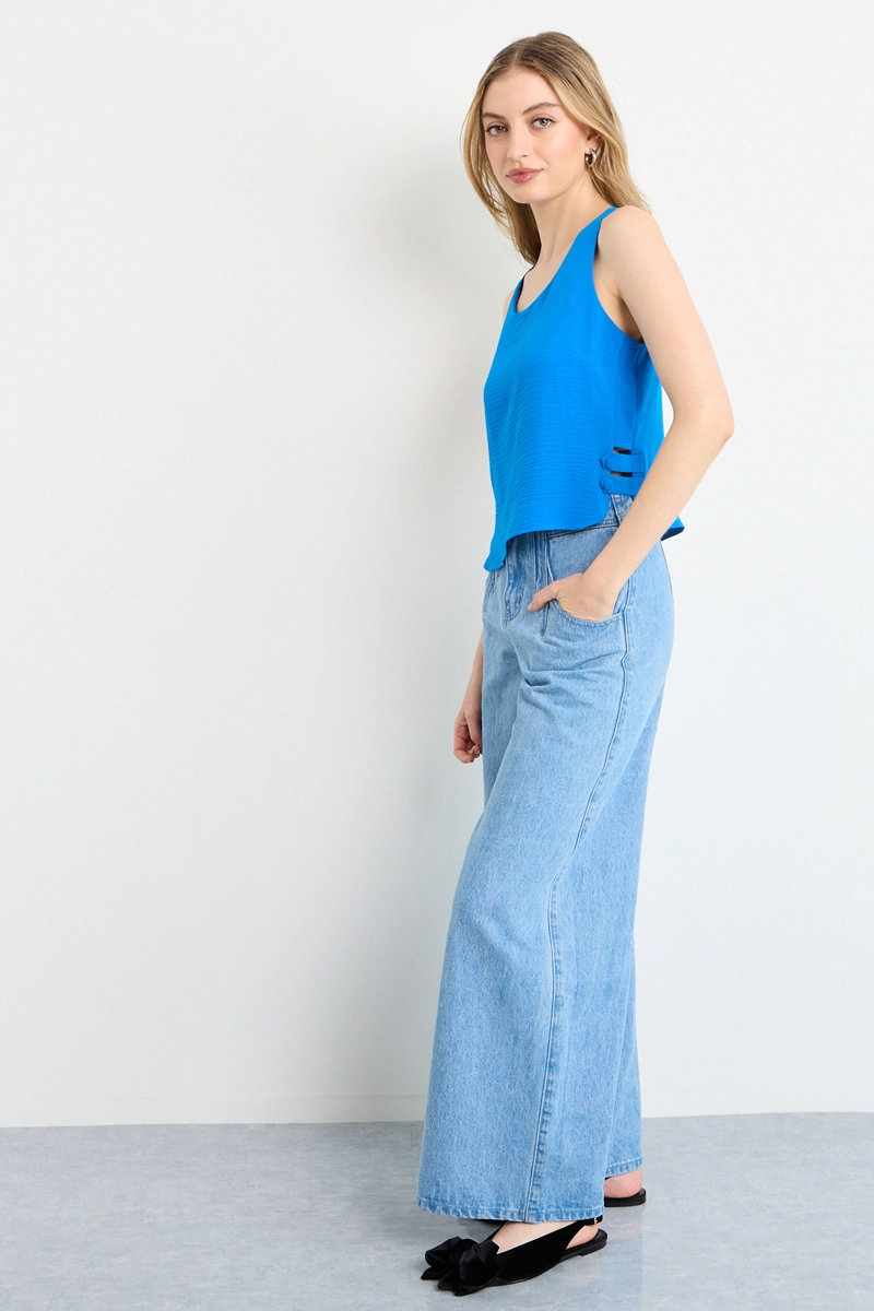 BLUSAS SIN MANGA AZUL MUJER IO - 5