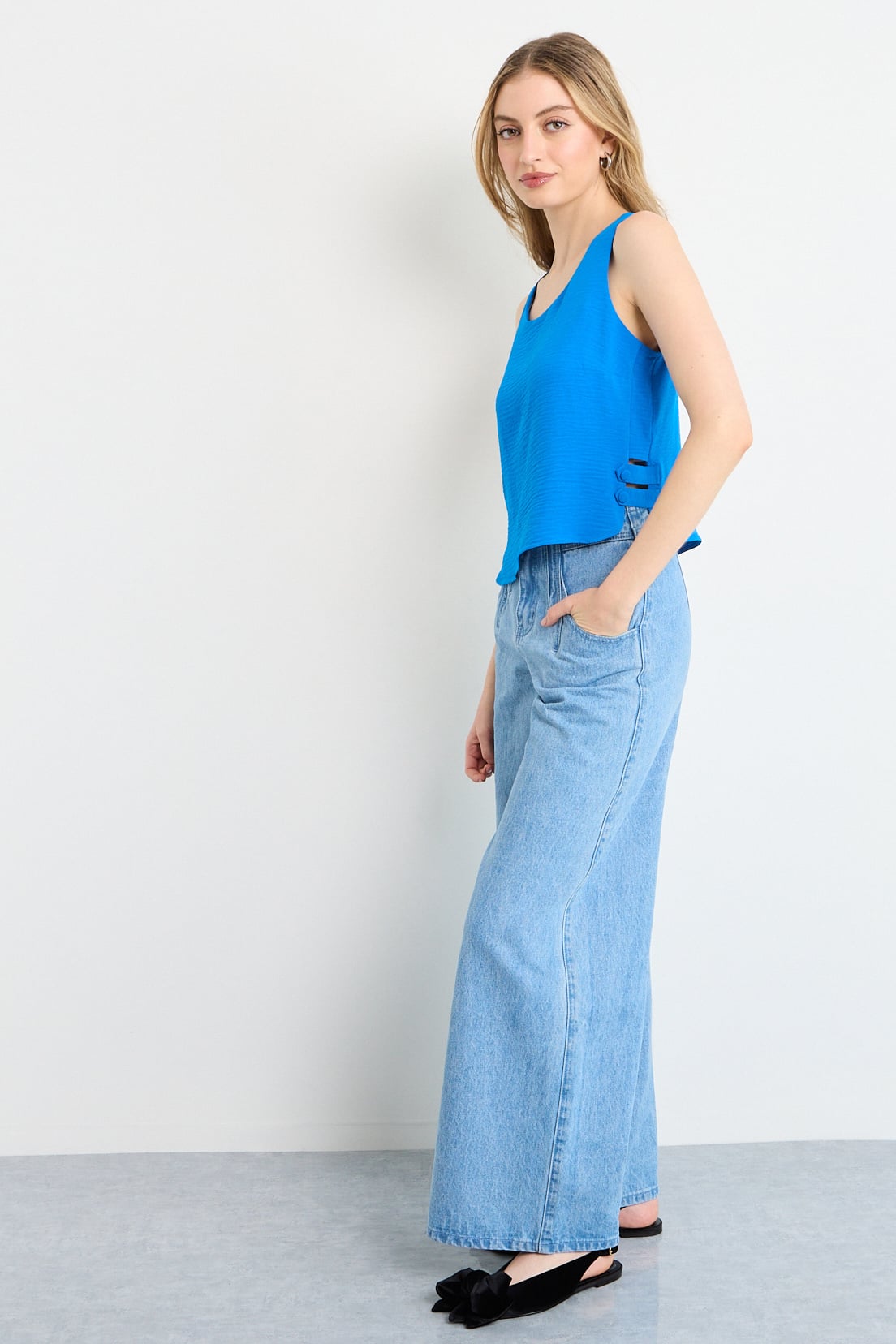 BLUSAS SIN MANGA AZUL MUJER IO - 5
