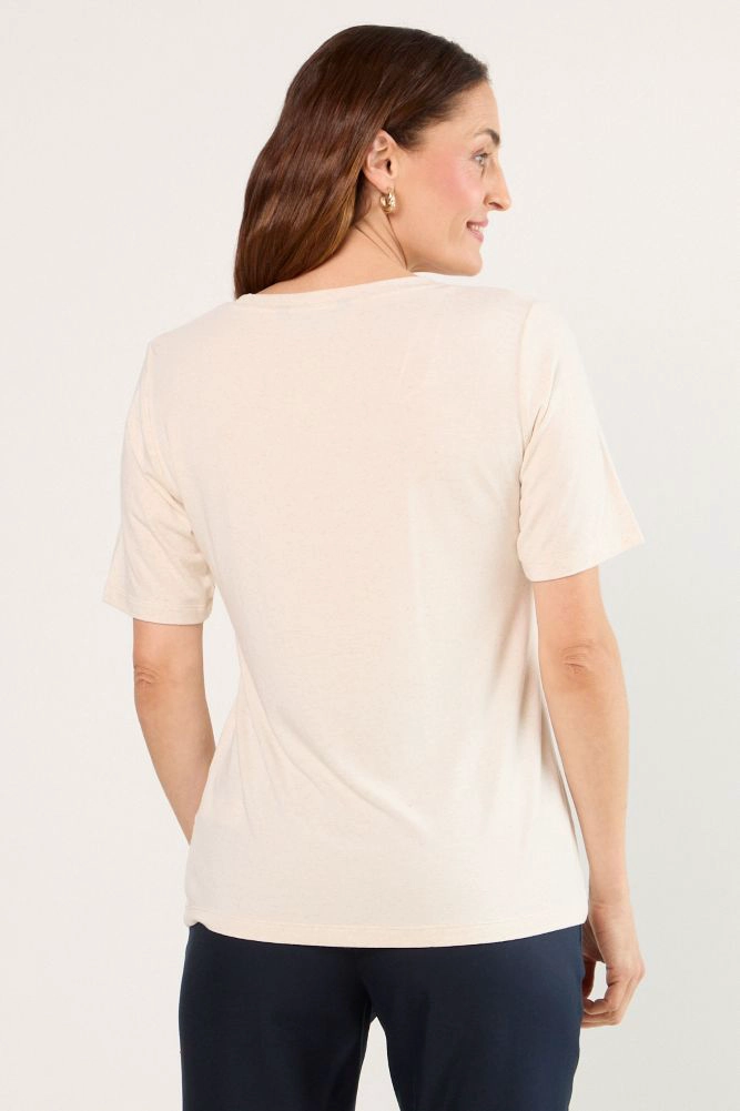 POLERA MANGA CORTA BLANCO MUJER MAGRIFFE - 3