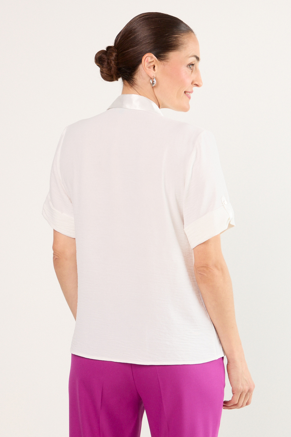 BLUSAS MANGA CORTA BLANCO MUJER MAGRIFFE - 3