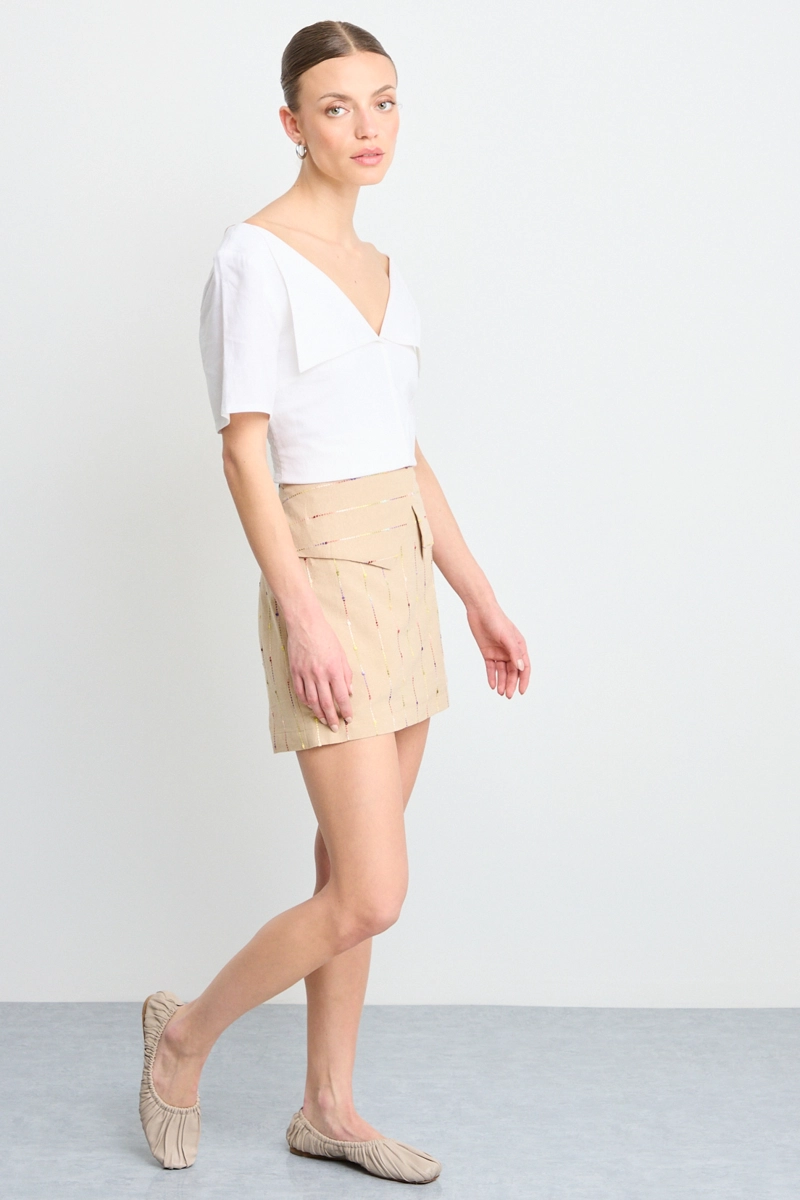 SHORT BEIGE MUJER IO - 5
