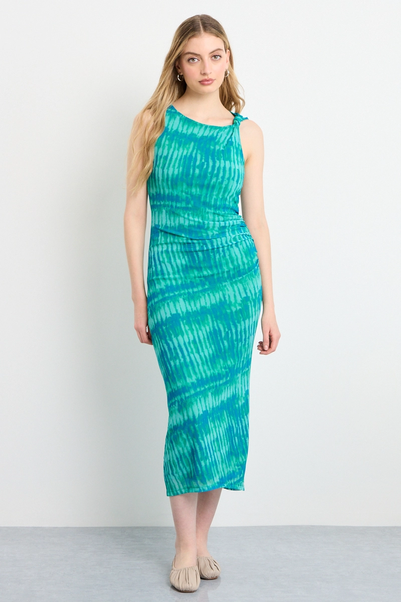 VESTIDO LARGO CELESTE MUJER IO - 1