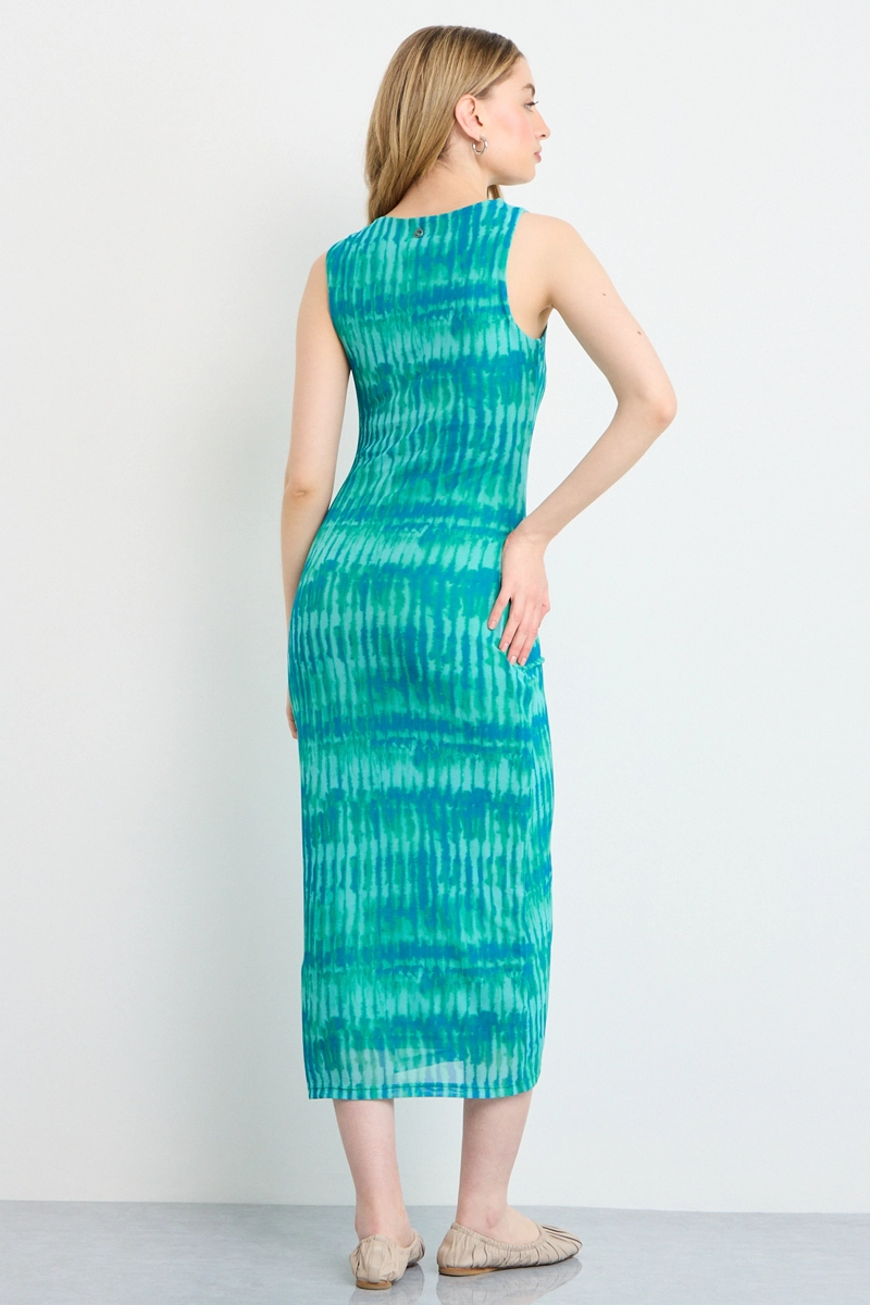 VESTIDO LARGO CELESTE MUJER IO - 4