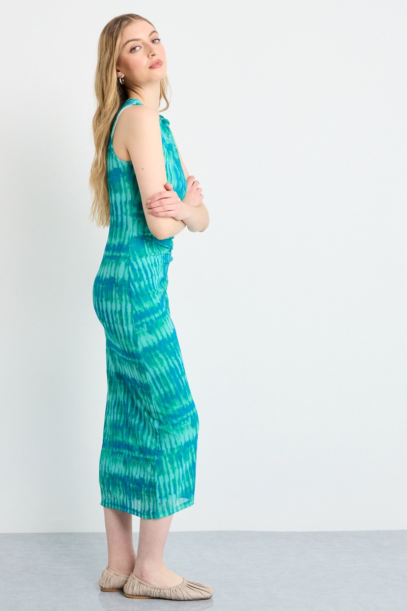 VESTIDO LARGO CELESTE MUJER IO - 5