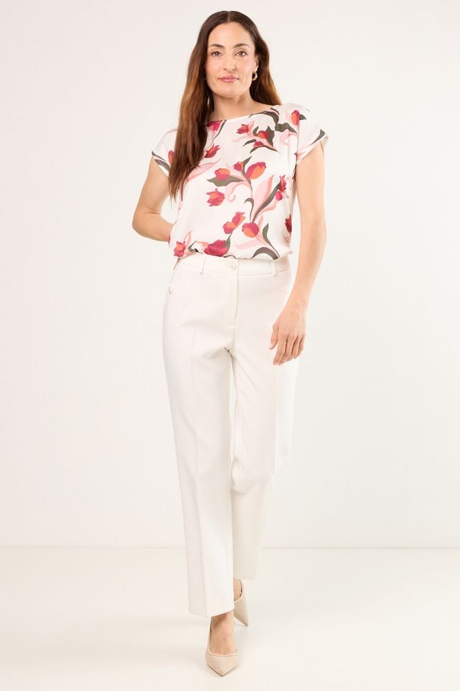 PANTALON BLANCO MUJER MAGRIFFE - 1