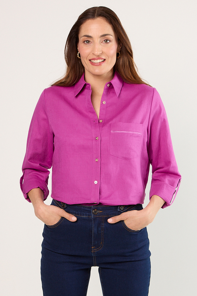 BLUSAS MANGA LARGA VIOLETA MUJER MAGRIFFE - 1
