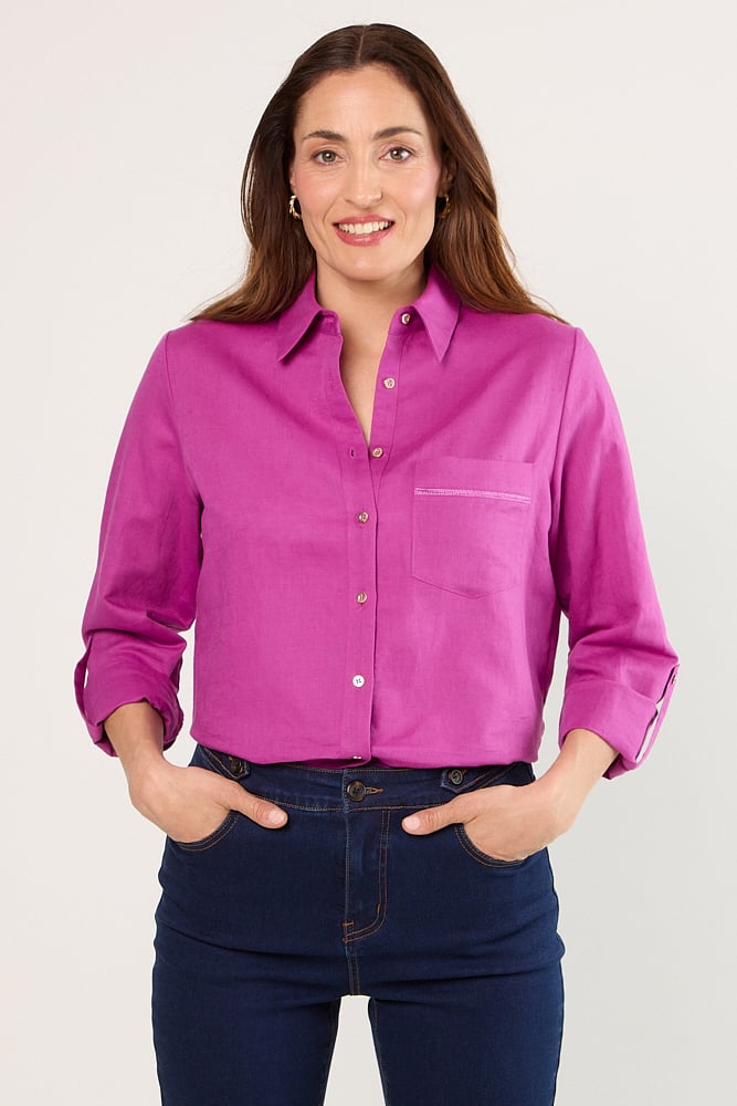 BLUSAS MANGA LARGA VIOLETA MUJER MAGRIFFE - 1