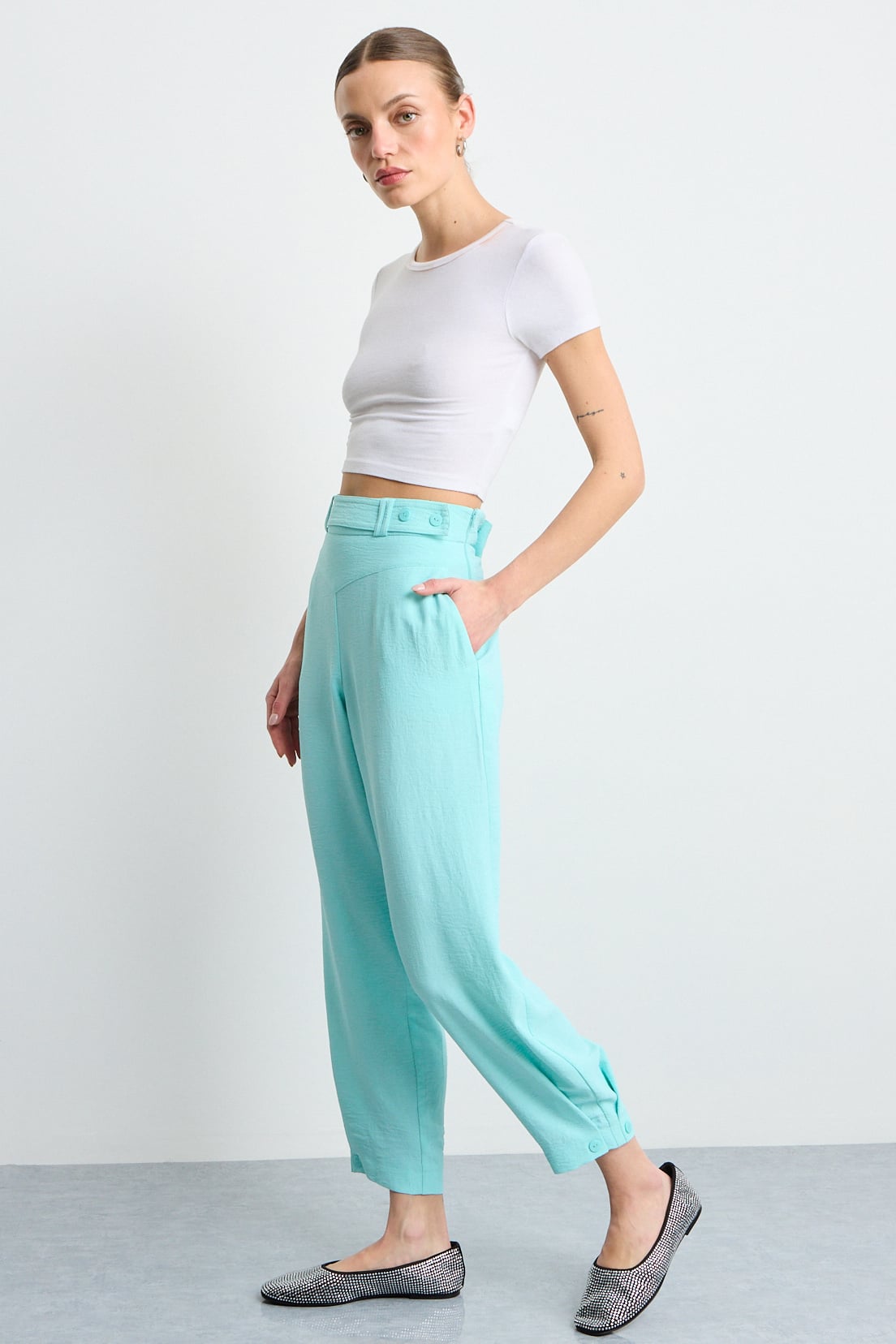 PANTALON CELESTE MUJER IO - 5