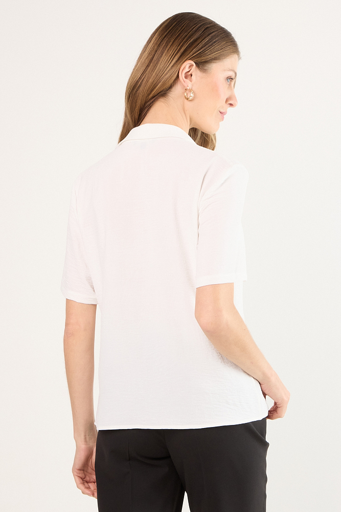 BLUSA MANGA CORTA BLANCO MUJER MAGRIFFE - 3
