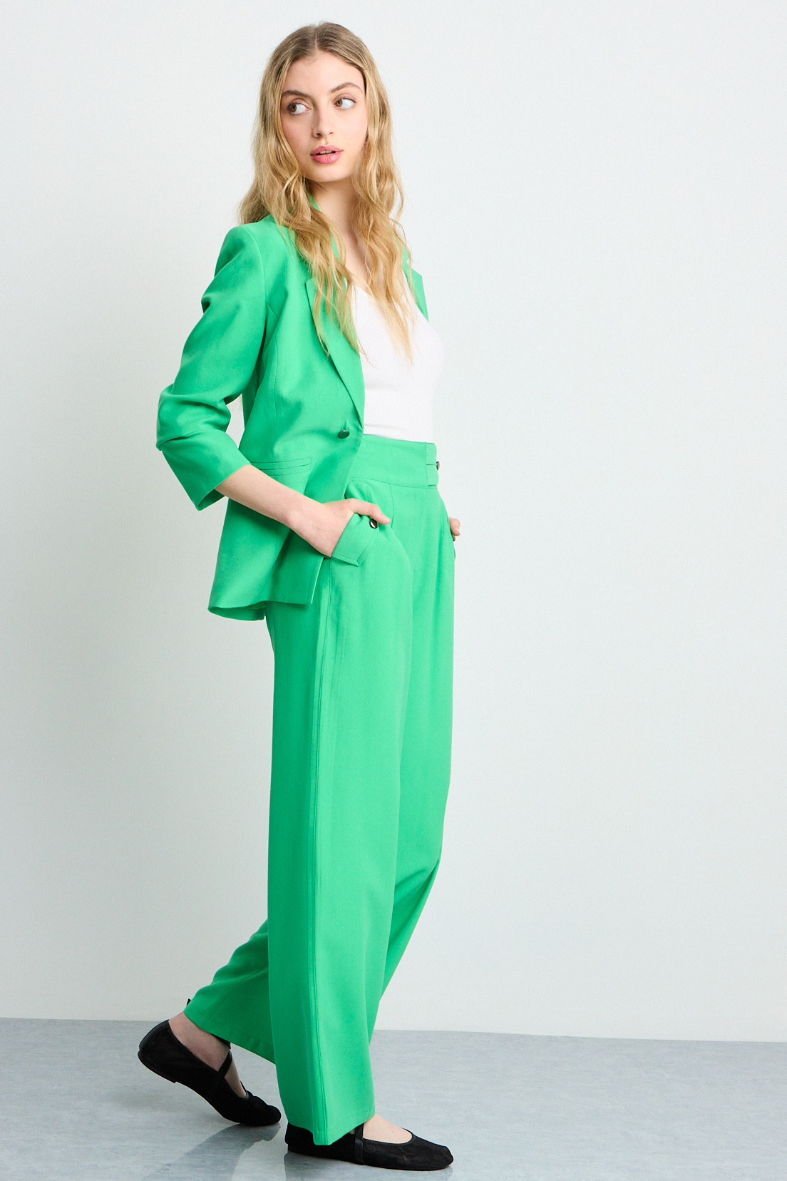 PANTALON VERDE OLIVA MUJER IO - 5