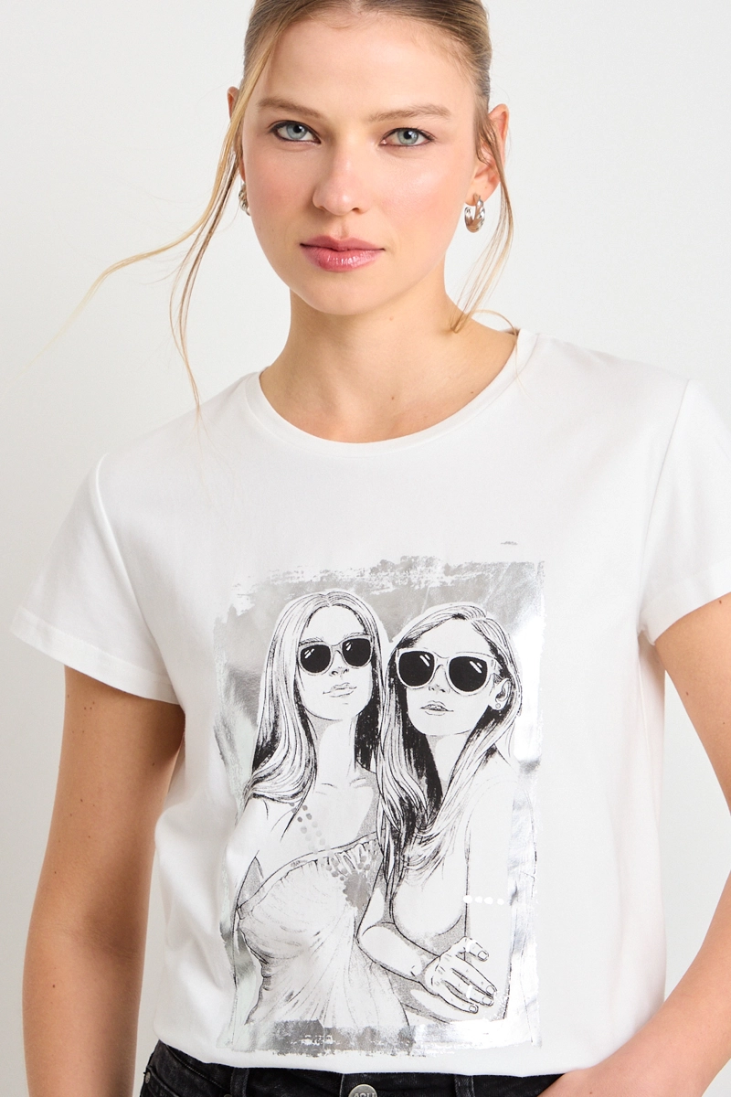 POLERA MANGA CORTA CRUDO MUJER ASH - 1