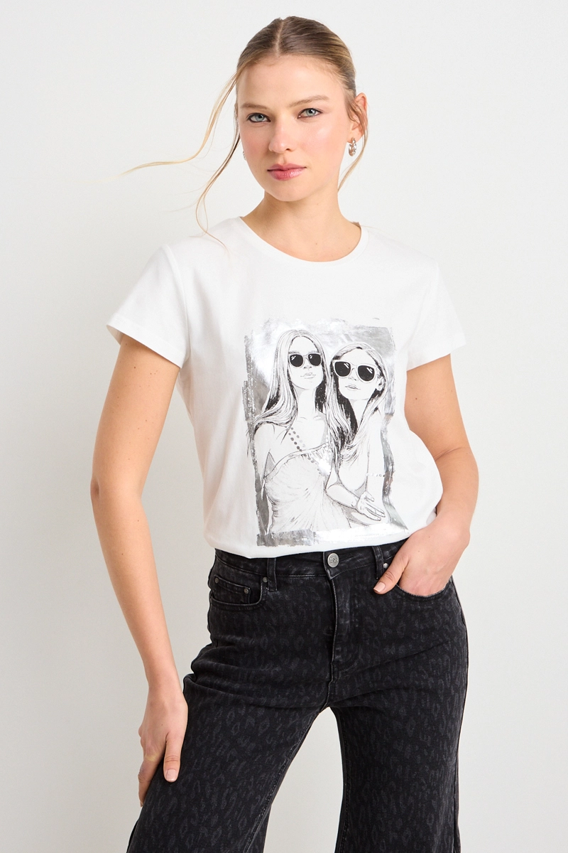 POLERA MANGA CORTA CRUDO MUJER ASH - 2