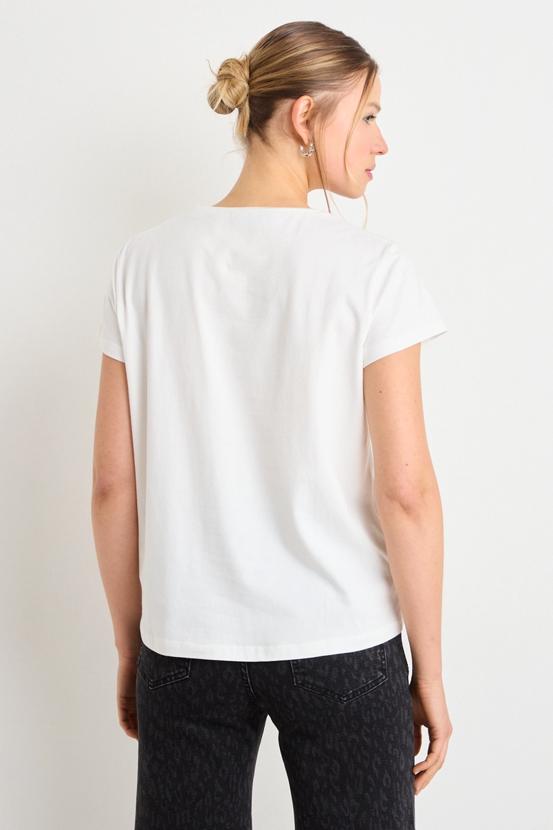 POLERA MANGA CORTA CRUDO MUJER ASH - 3