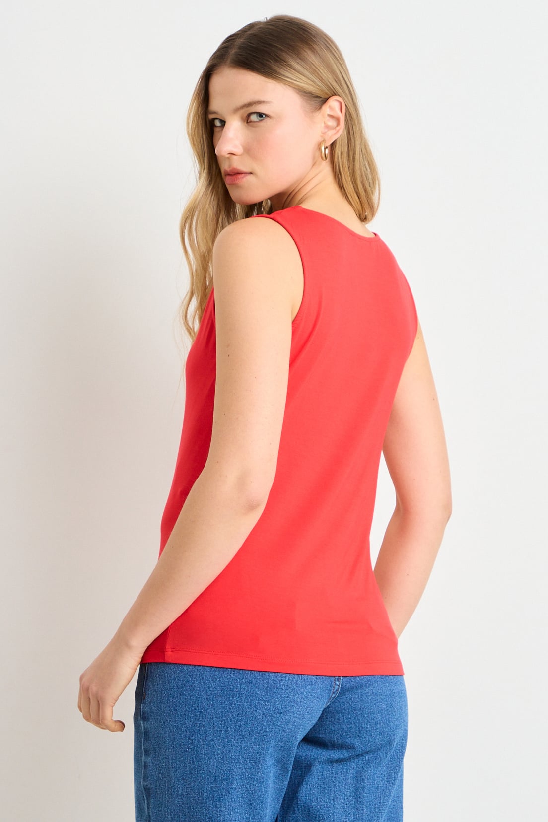 POLERA SIN MANGAS ROJO MUJER ASH - 3