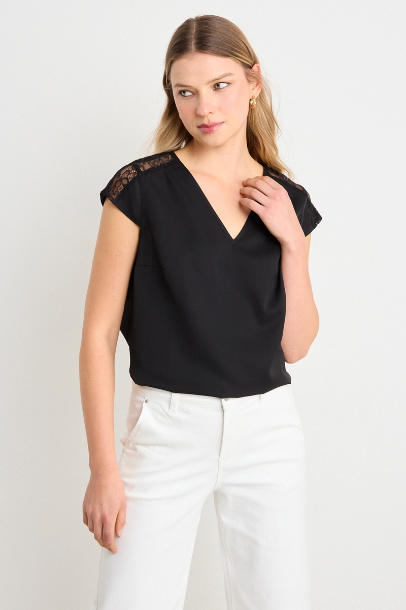 BLUSAS NEGRO MUJER ASH - 1