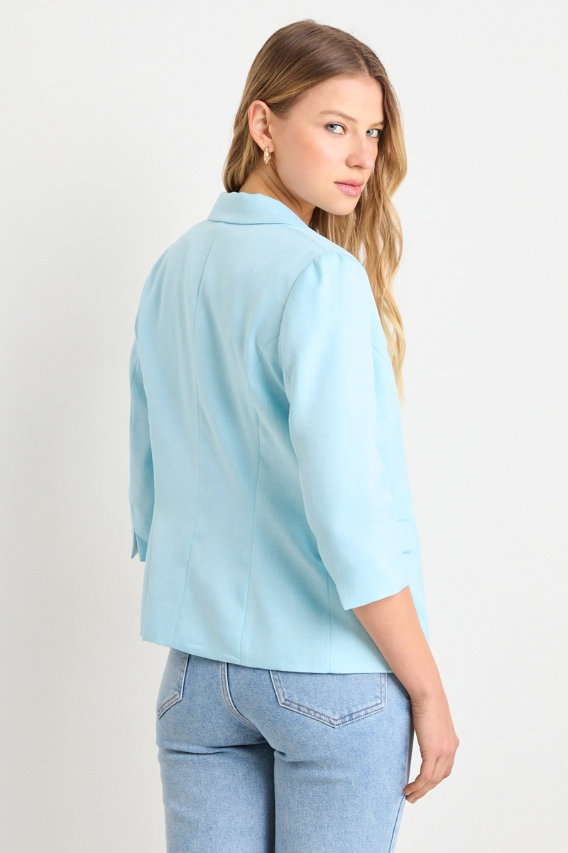BLAZER CELESTE MUJER ASH - 3