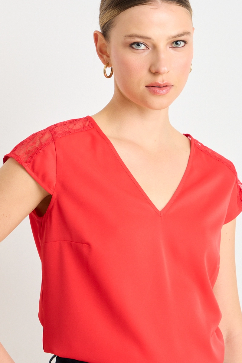 BLUSAS ROJO MUJER ASH - 3