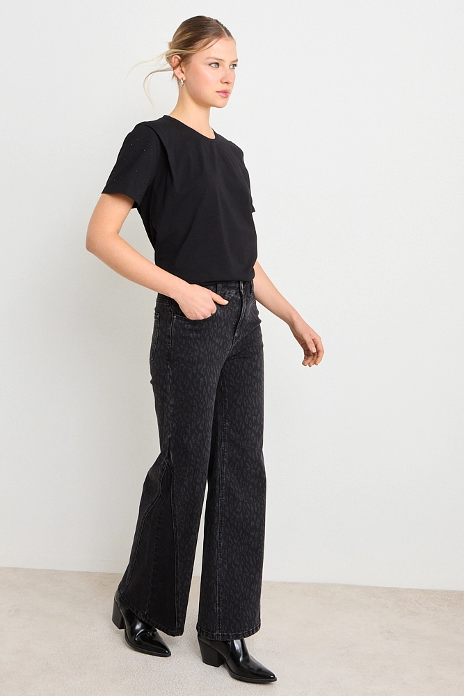 POLERA MANGA CORTA NEGRO MUJER ASH - 5