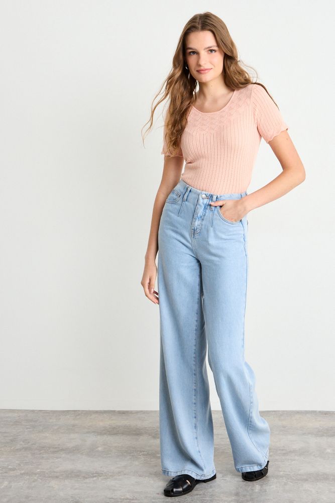 POLERA MANGA CORTA DAMASCO MUJER IO - 4