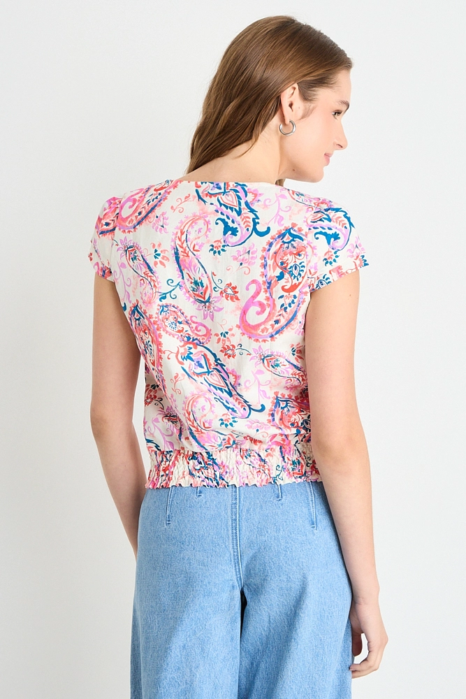BLUSA MANGA CORTA CRUDO MUJER IO - 3