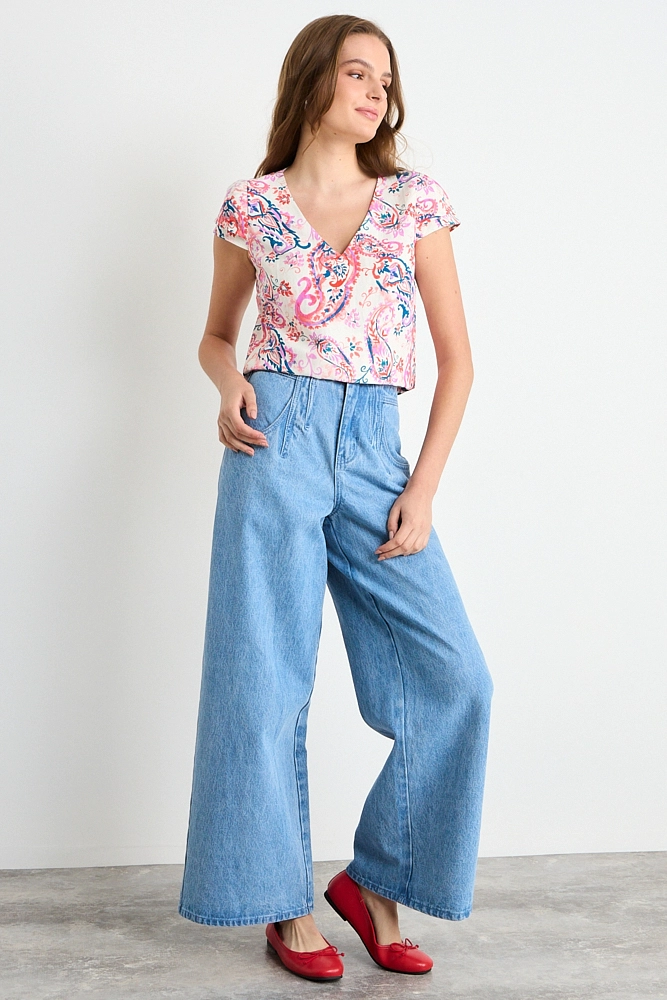 BLUSA MANGA CORTA CRUDO MUJER IO - 5