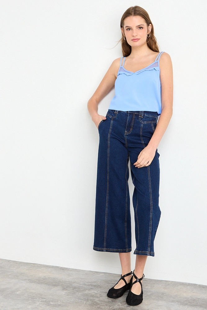 BLUSA SIN MANGAS CELESTE MUJER IO - 4