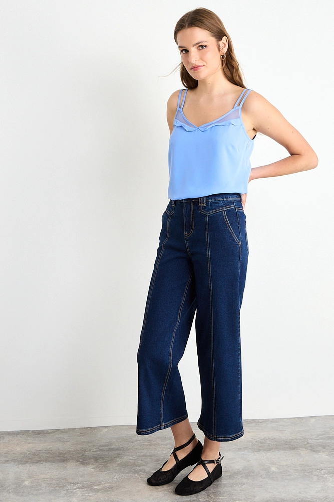 BLUSA SIN MANGAS CELESTE MUJER IO - 5