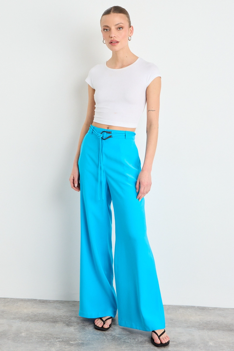 PANTALON LISO CELESTE MUJER IO - 1