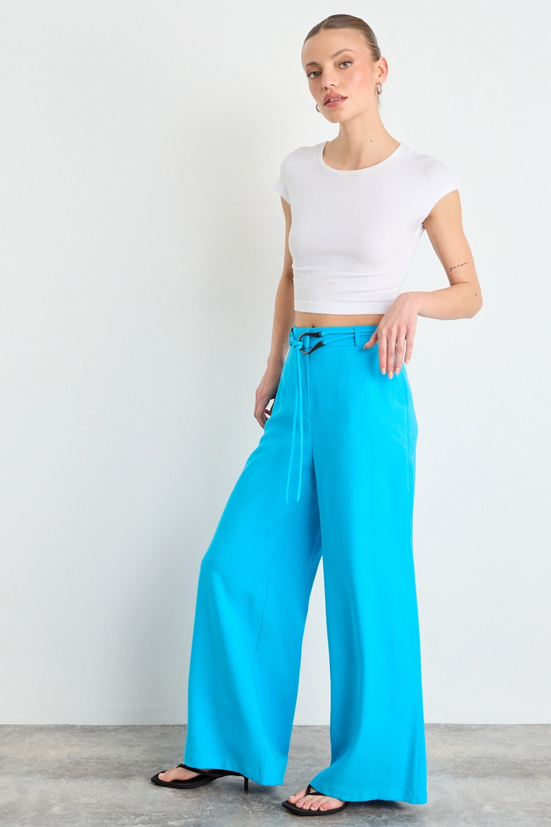 PANTALON LISO CELESTE MUJER IO - 9